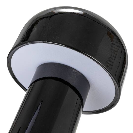 Hello Honey® 8.25" Black Round Metal LED Rechargeable Table Lamp Set, 2ct.